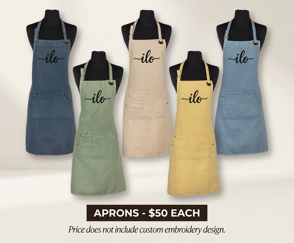 Apron with custom embroidery